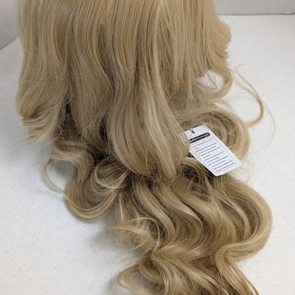 Women's 30" Wig Long  Blonde Cosplay Daily Party Waveyy Center Part Fited - Picture 9 of 16